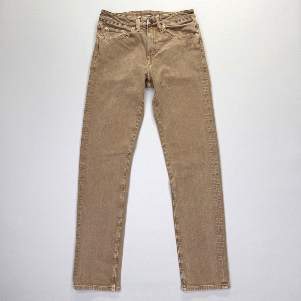 American Eagle Easyflex Jeans 28 Cotton Stretch Brown Tan Minimalist Earthy Prep